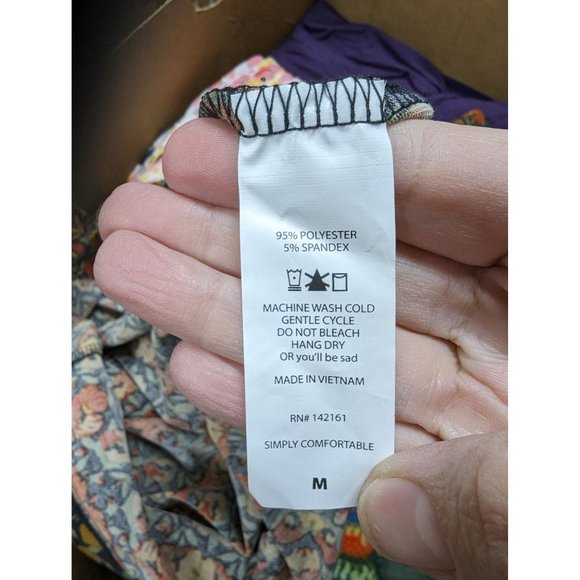 LuLaRoe Medium M Julia Dress Orange Yellow Green Floral Fit - Picture 4 of 5